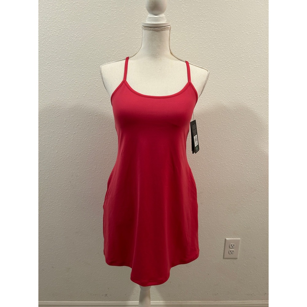 Skechers Womens GOwalk GOstretch Athletic Dress Red XS Built-in Bra Pockets NEW